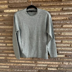 Alexander Wang Gray Merino Wool Silk Blend Sweater Slip Pockets Size Small